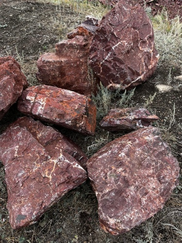 Ландшафтные глыбы красно-фиолетовые 200-1000 килограмм купить в Саратове