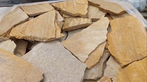 Плитняк златолит жёлтый для цоколя купить в Саратове