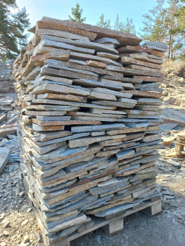 Плитняк златолит серебристый для цоколя, отмостки купить в Саратове