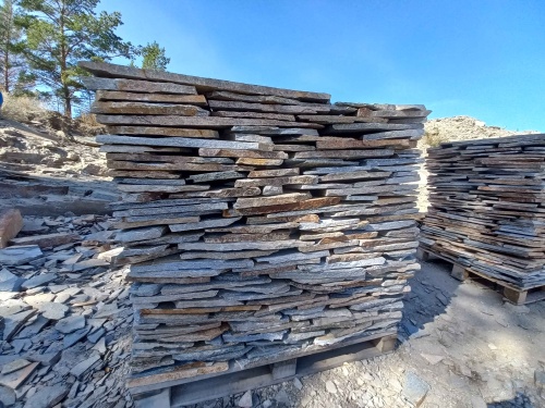 Плитняк златолит серебристый для фасада купить в Саратове