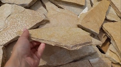 Плитняк златолит жёлтый для фасада 1,5-3 см купить в Саратове