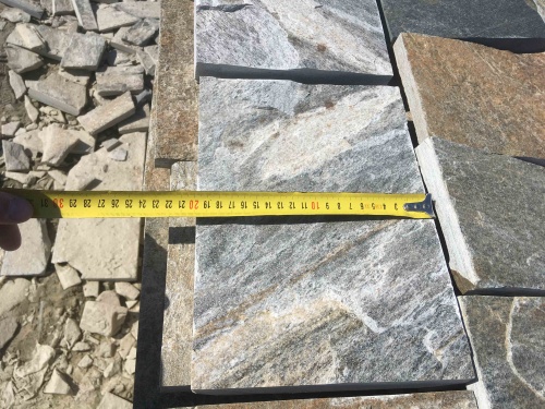 Плитка пилёная златолит Уральский для цоколя, отмостки купить в Саратове