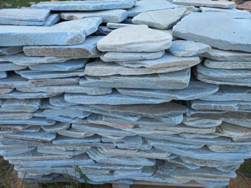 Плитняк златолит зелёный галтованный для цоколя купить в Саратове